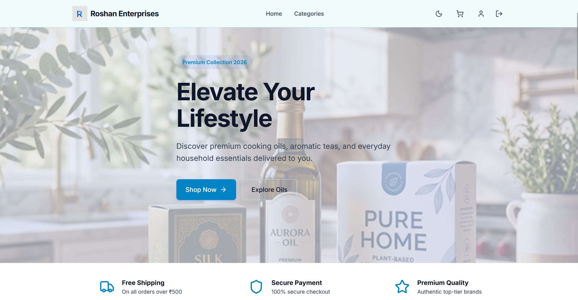 Screenshot of Wholesale & Retail E-Commerce Website